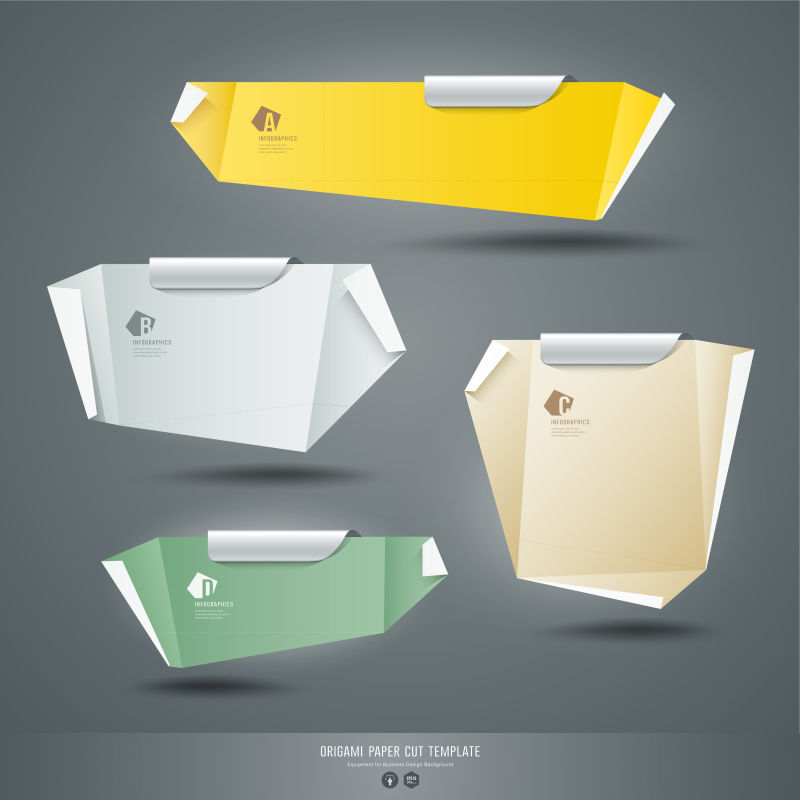 创意矢量彩色几何横幅设计