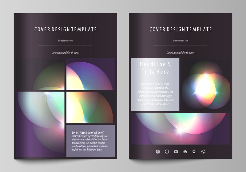 矢量的彩色光斑图案界面设计