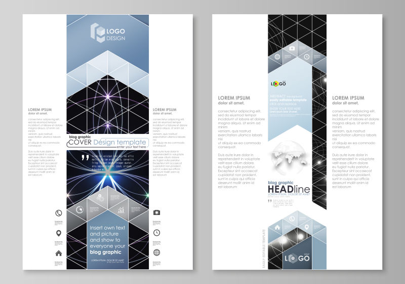 矢量的现代商务手册版式设计