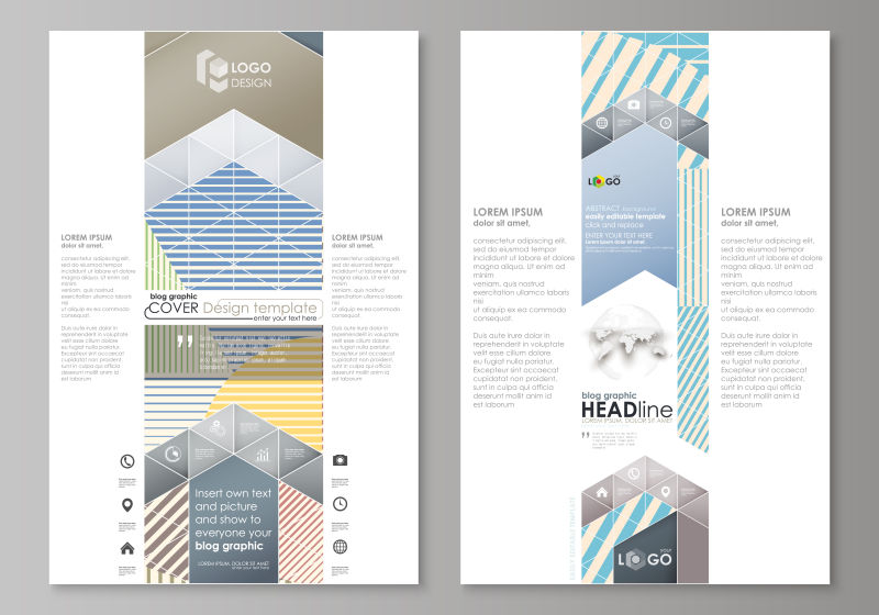 矢量的创意企业传单设计