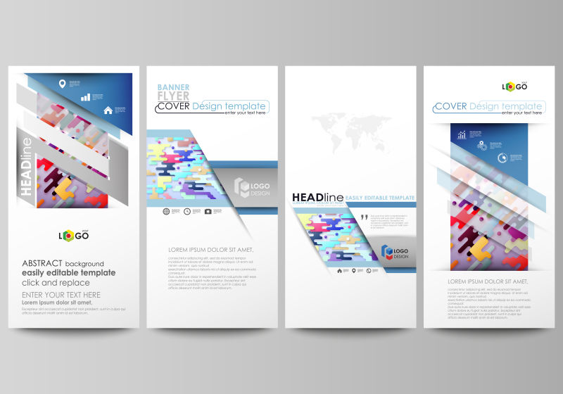 商业传单现代横幅矢量设计