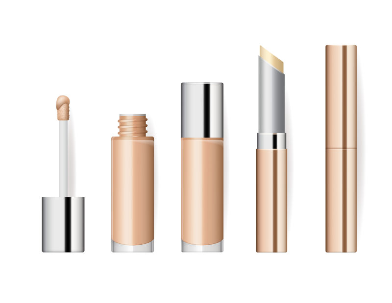 矢量美容化妆品插图设计