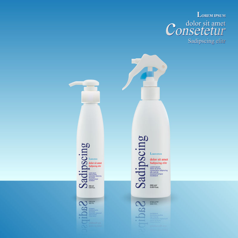 抽象矢量化妆品的面霜设计