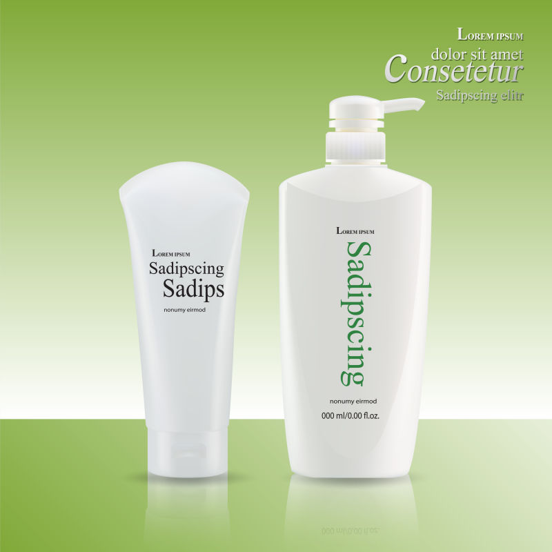 抽象矢量沐浴露的包装设计