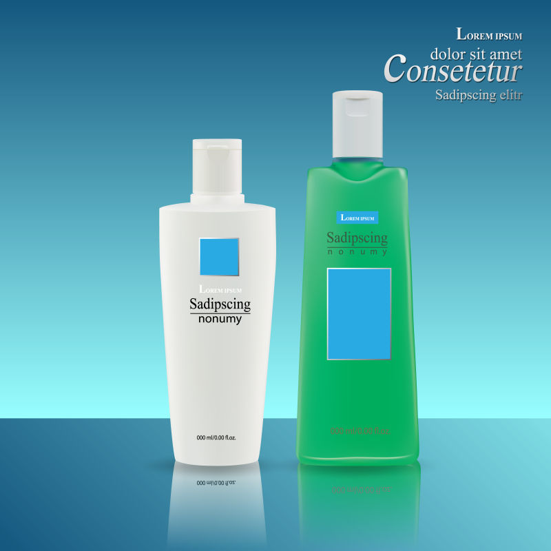 创意矢量现代护肤品的包装设计