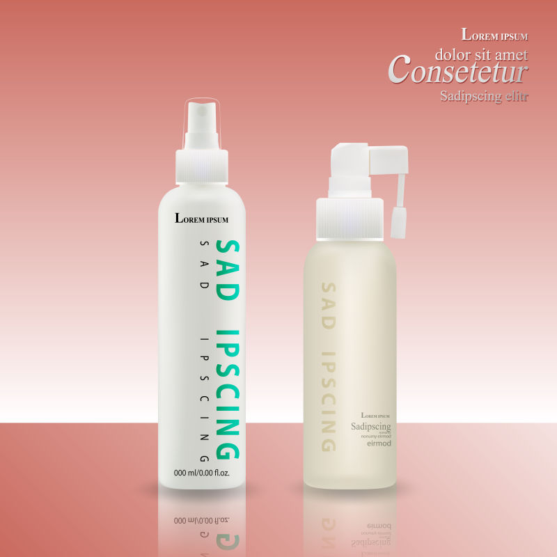 抽象矢量化妆品包装设计