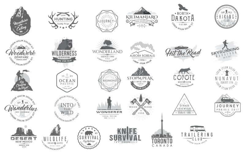 矢量复古徽标设计