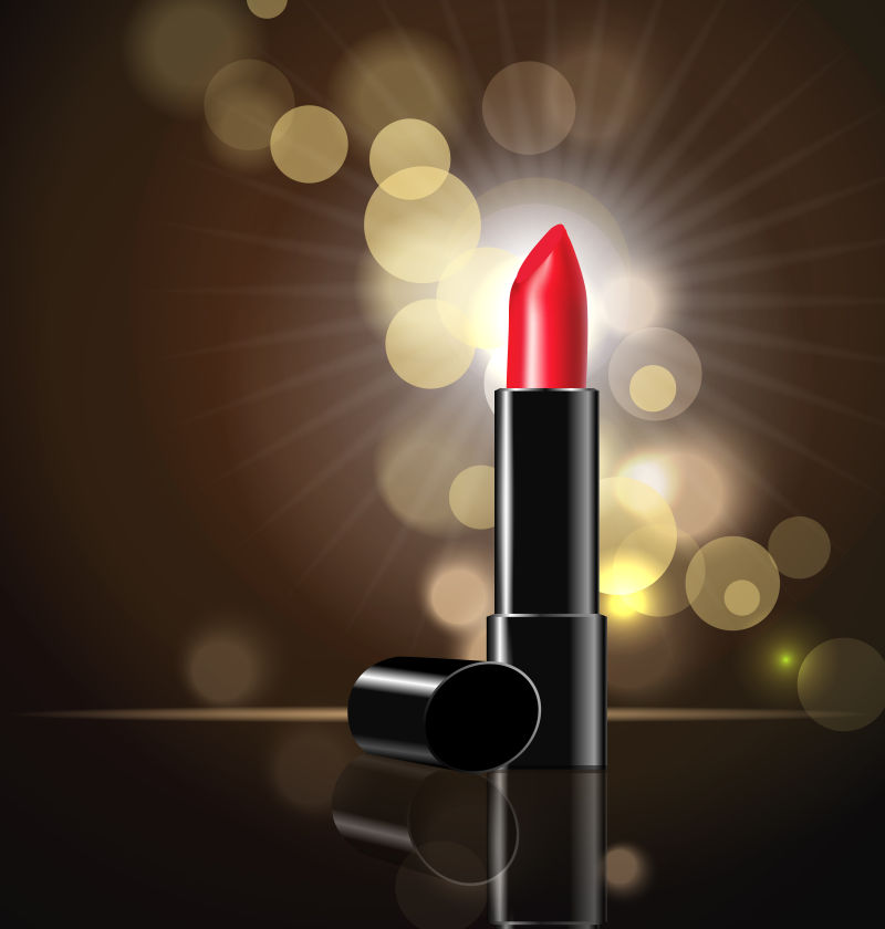 抽象矢量口红的宣传海报设计