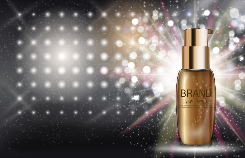 抽象矢量护肤精华的精美海报设计