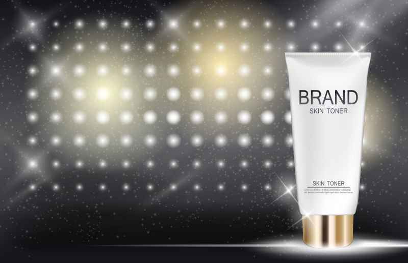 矢量闪亮的护肤品海报设计