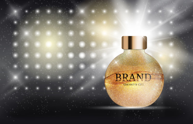 抽象矢量现代闪亮的沐浴品广告设计