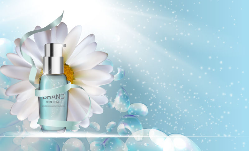 创意矢量护肤品广告设计