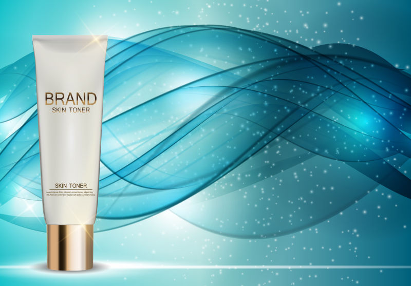 抽象矢量现代化妆品的海报设计