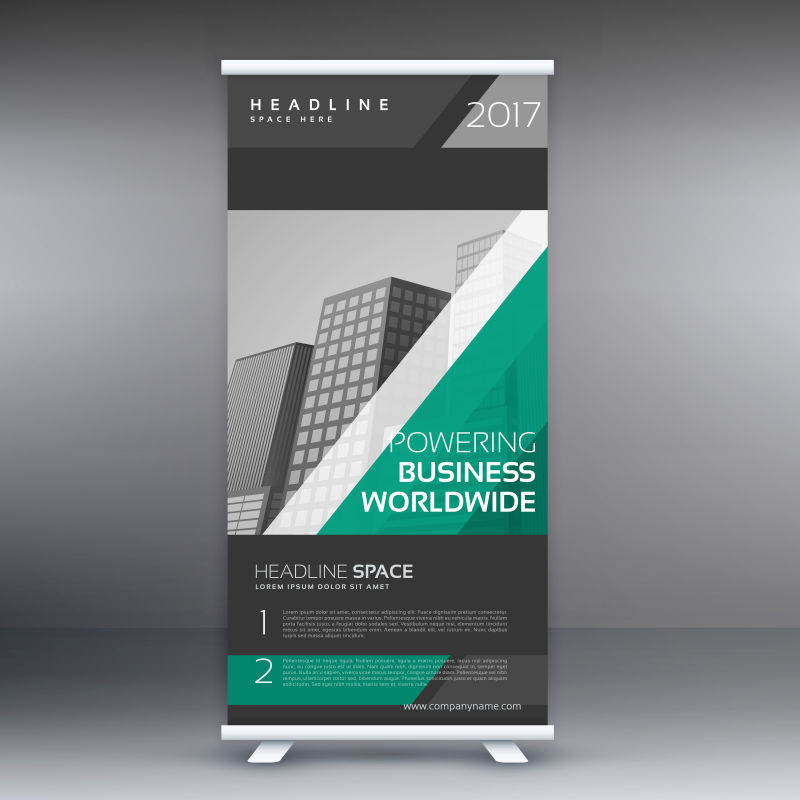 抽象矢量典雅的商业竖横幅设计