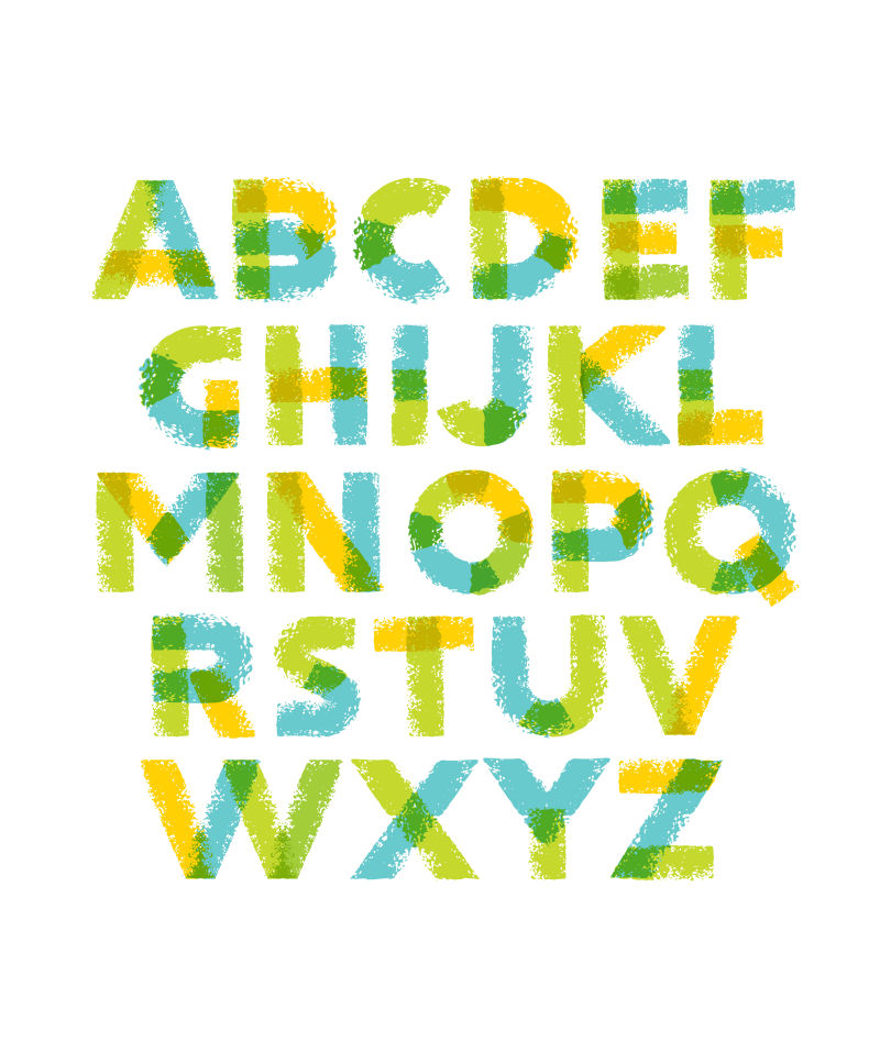 矢量创意字母数字设计图片