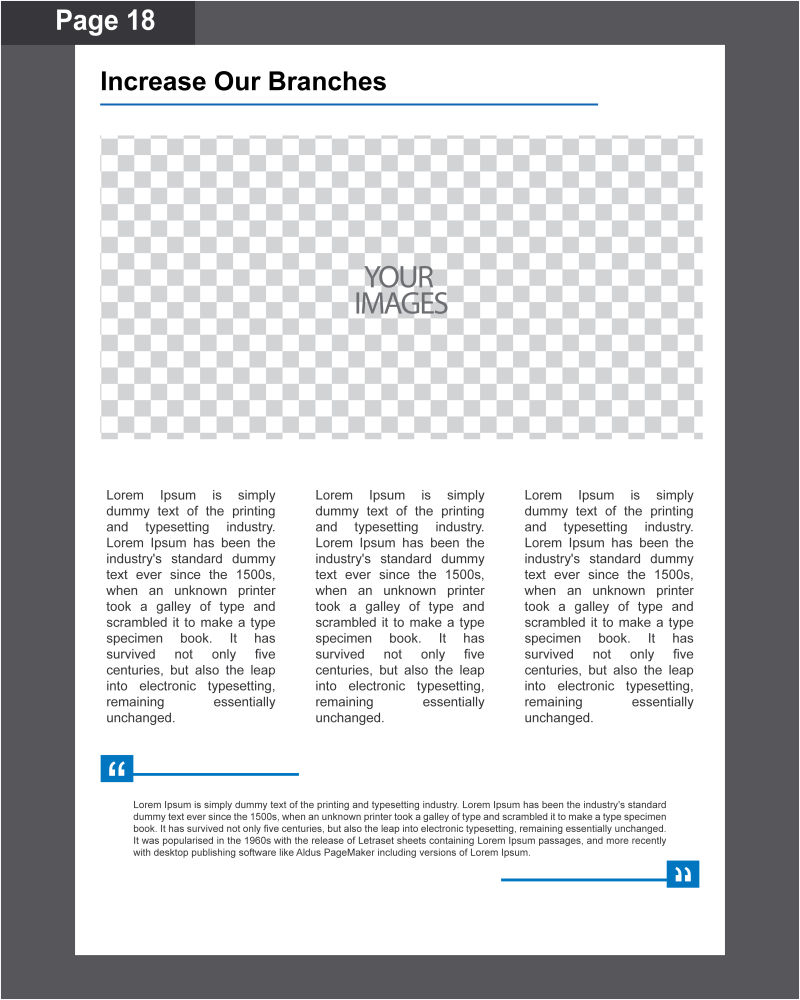 矢量的商业信息分析报告版式设计