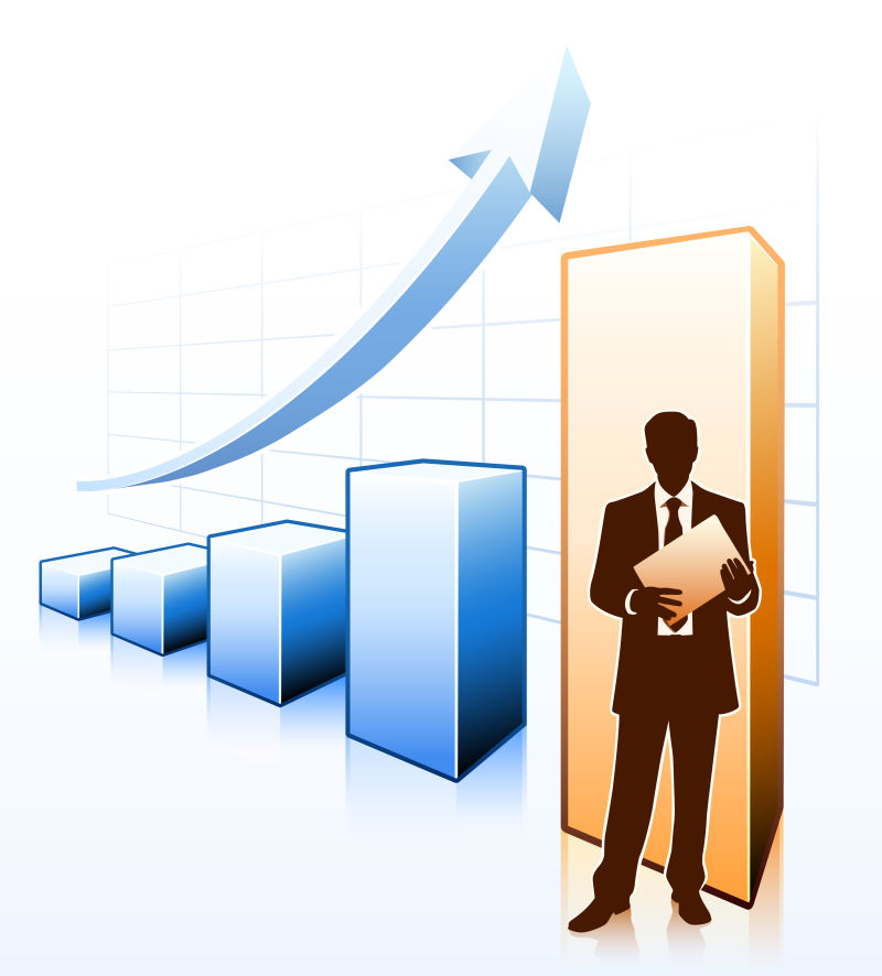 创意矢量成长性商业概念插图