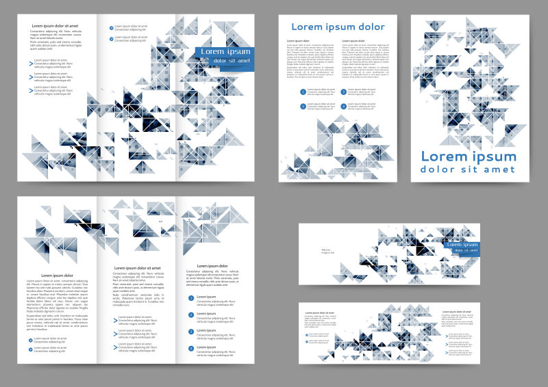 矢量的抽象几何图案广告宣传册