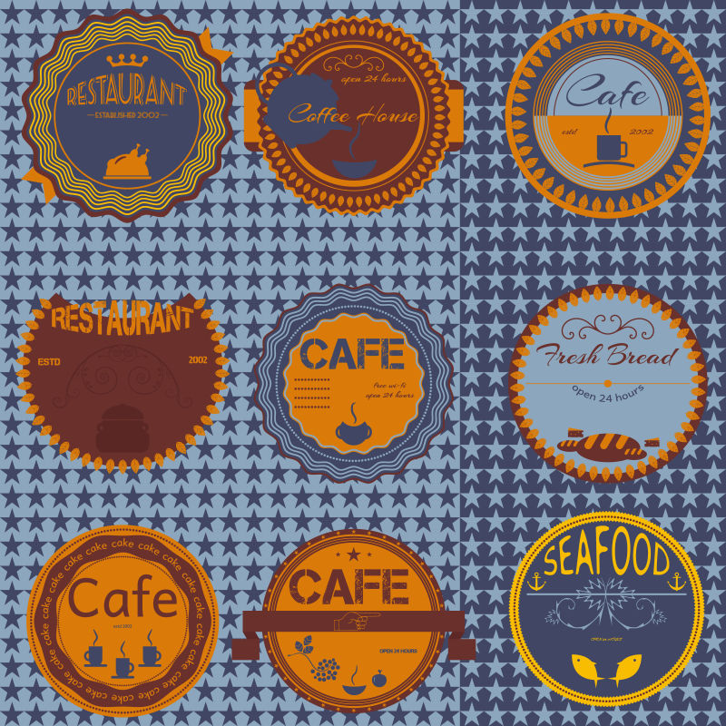 矢量老式折扣标签设计