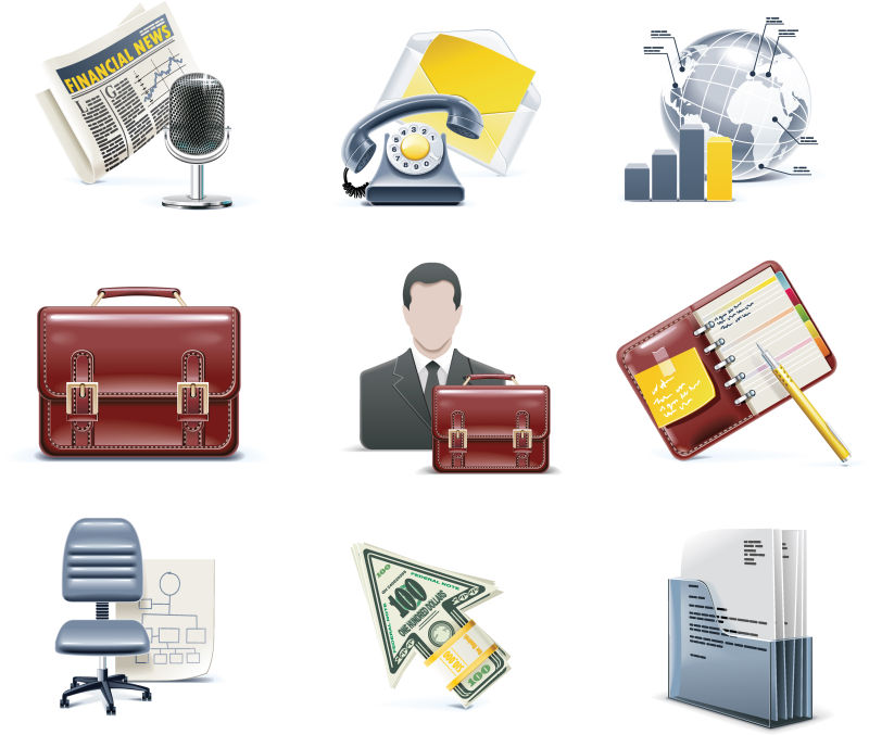 矢量商业办公用品