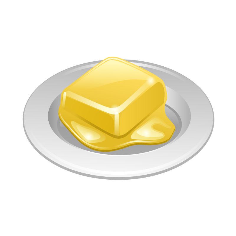 矢量白板上的黄油