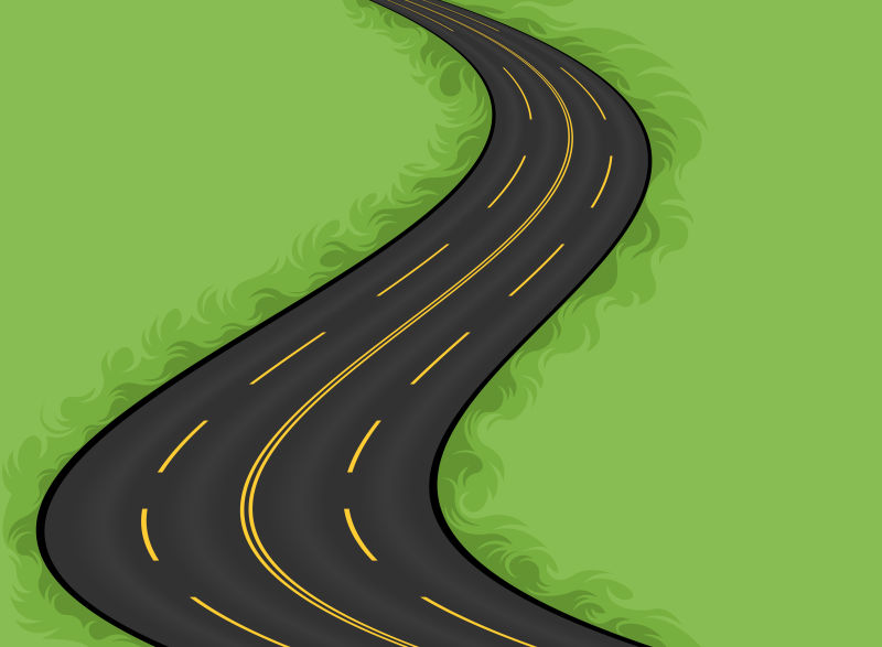 矢量的道路插图