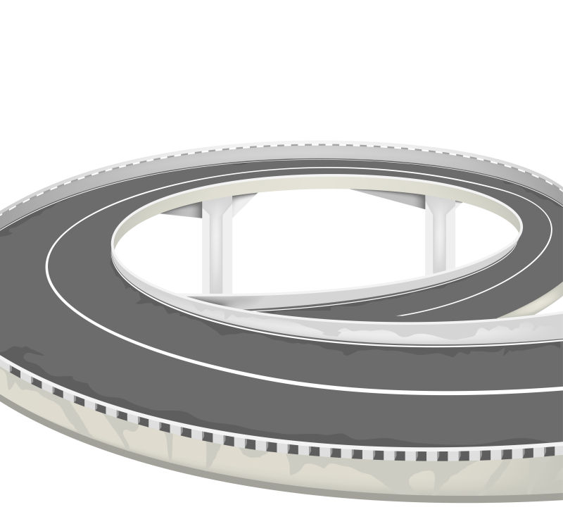 矢量的环形高速公路