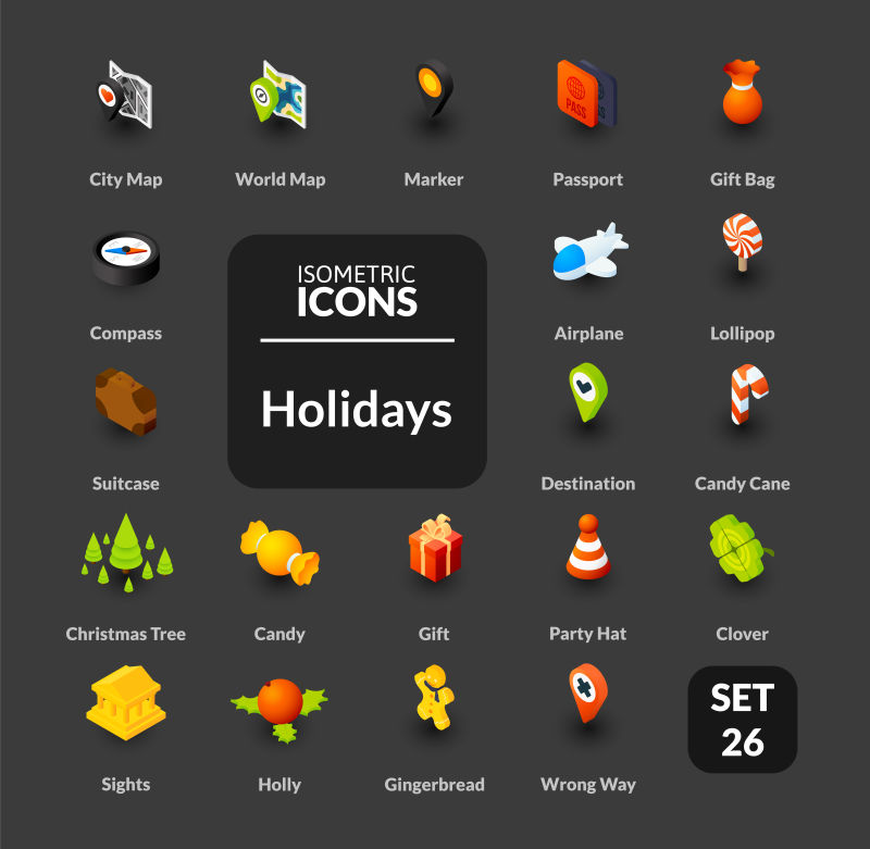 矢量的三维应用图标