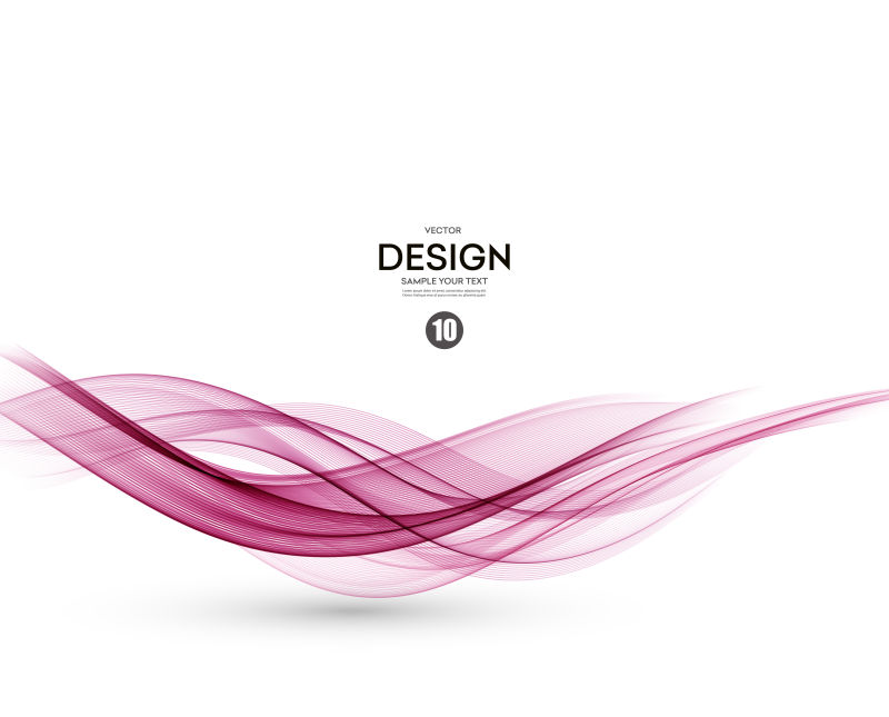 矢量抽象粉色波形光线背景
