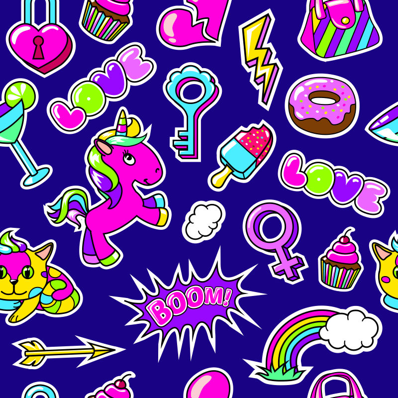 创意矢量抽象时尚图标元素