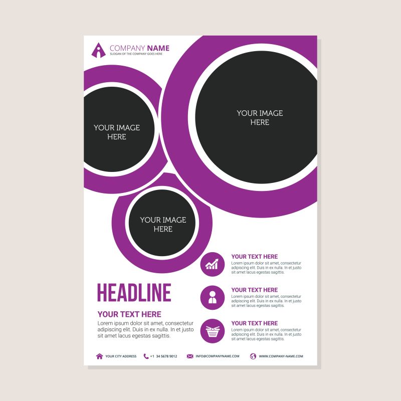 矢量的创意公司报告封面