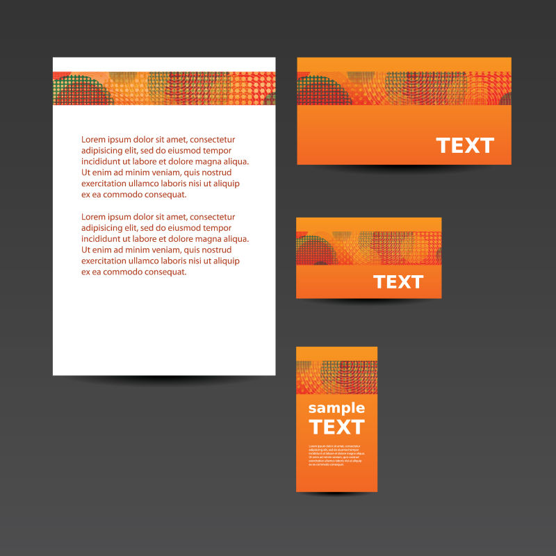 现代企业宣传卡片矢量设计