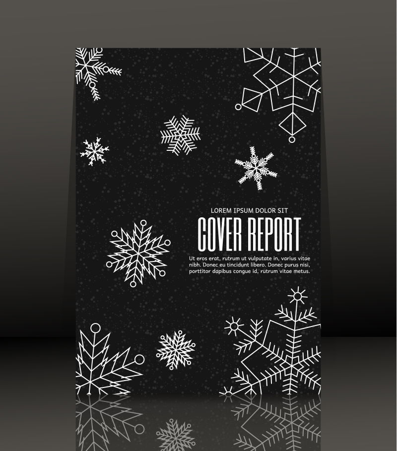 雪花图案封面矢量设计
