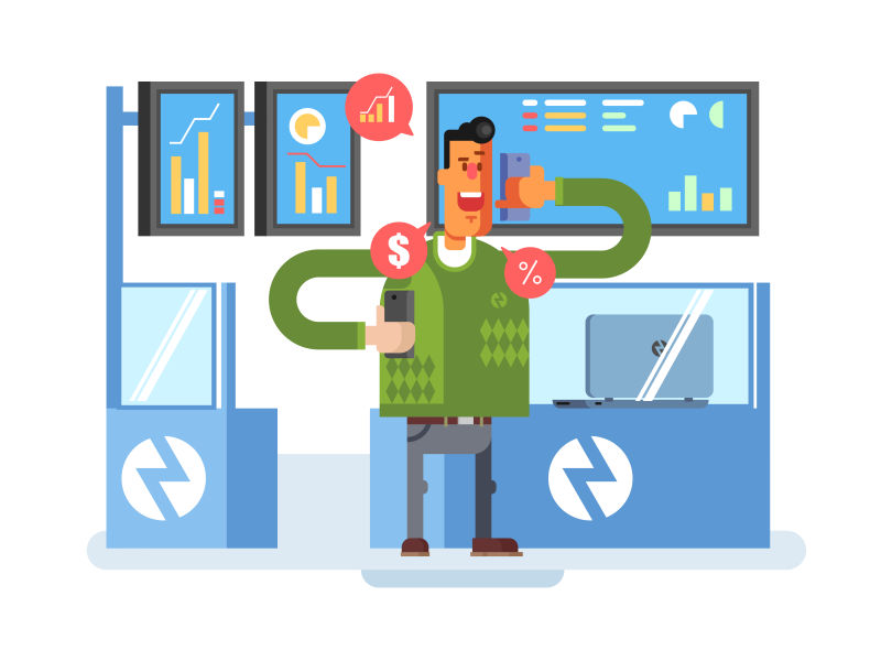 矢量设计卡通经纪人