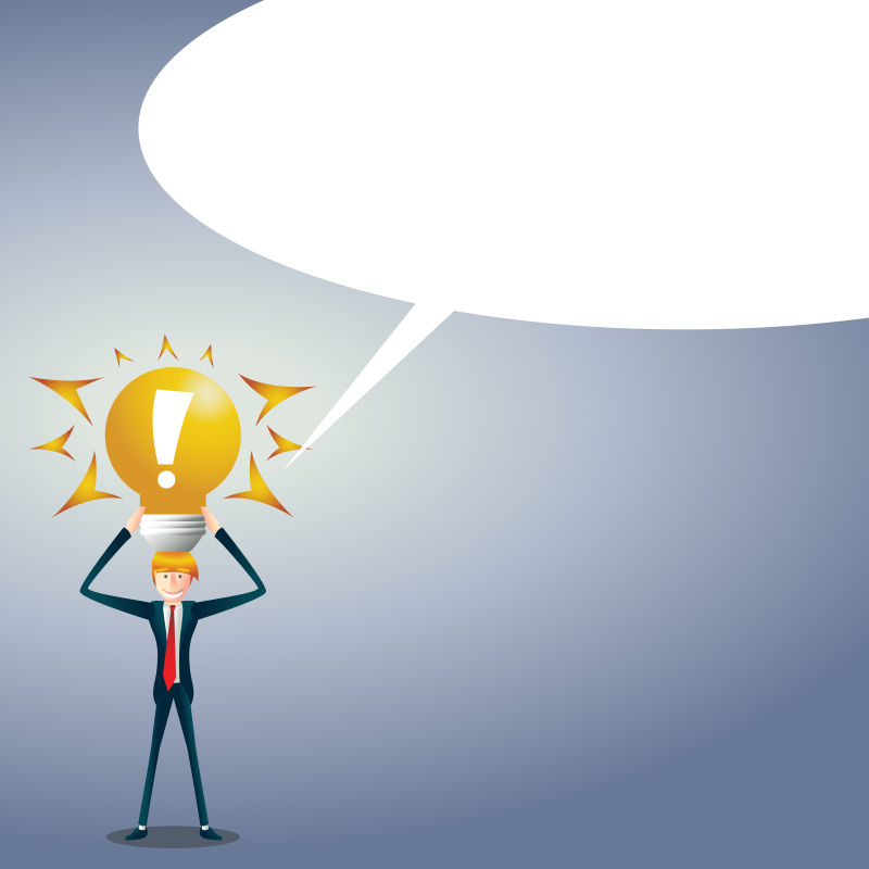 商业空白对话框矢量插图