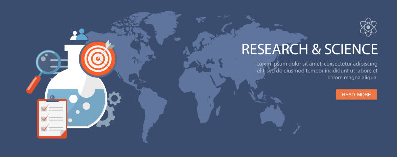 科学研究概念插图矢量设计