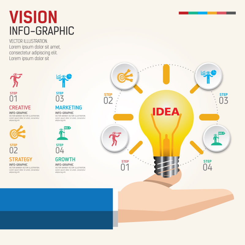 商业创意概念图表矢量设计