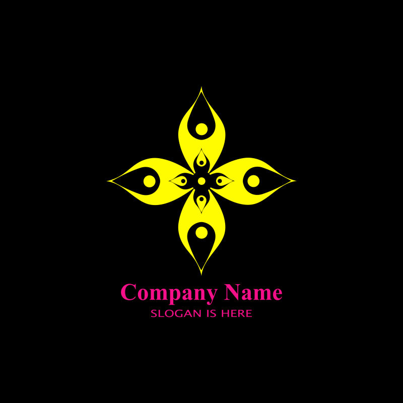 矢量金色图案logo