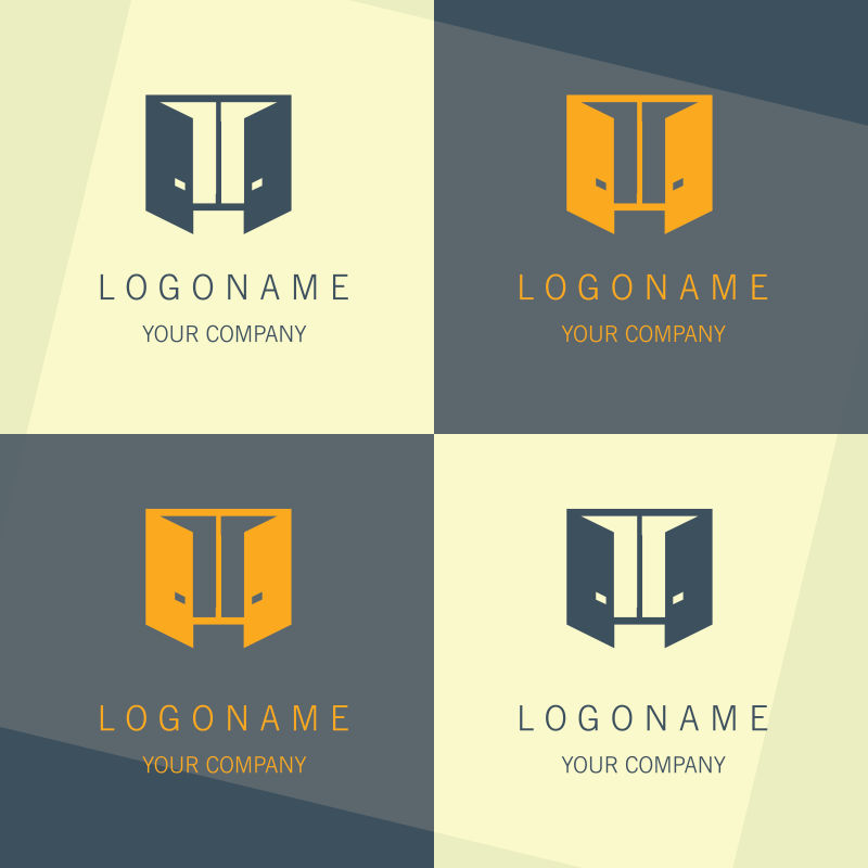 矢量打开的窗口状logo