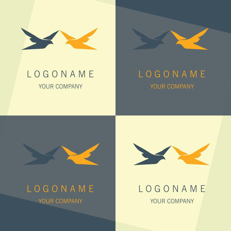 矢量鸟状logo设计