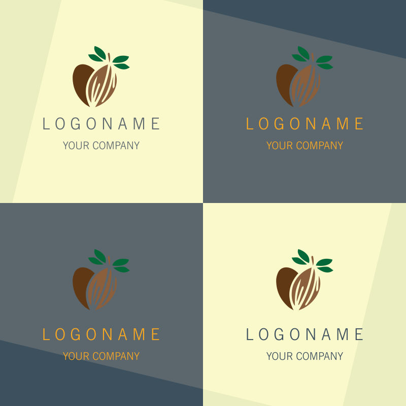 矢量可可果状logo设计