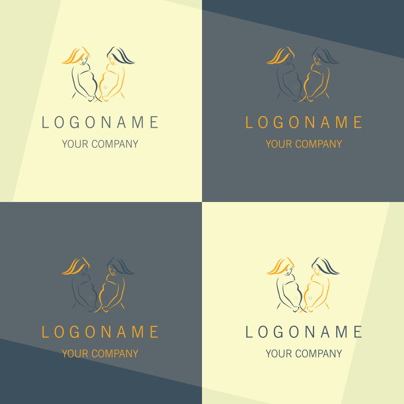 矢量孕妇logo设计