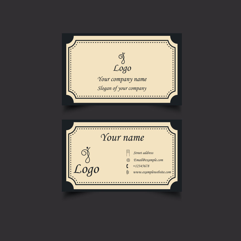 矢量复古名片设计