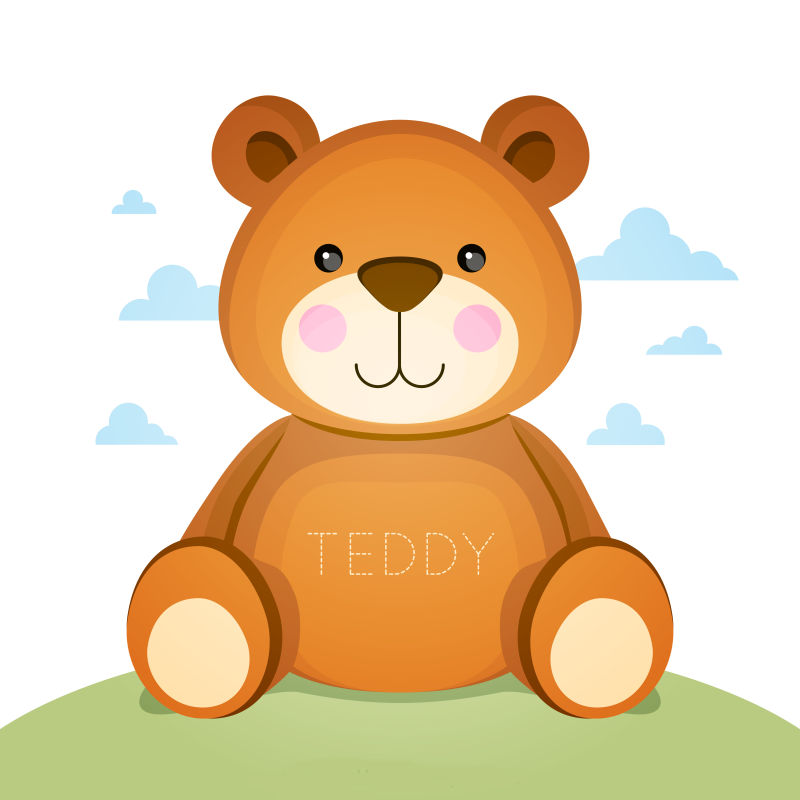 创意矢量可爱的泰迪熊设计元素