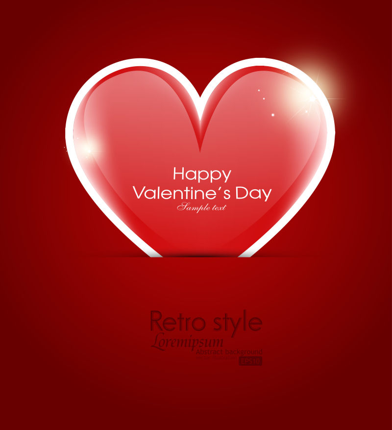 矢量的情人节爱心图案贺卡