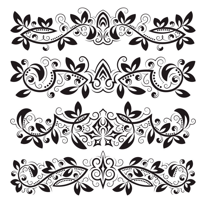 巴洛克风格复古装饰边框矢量图