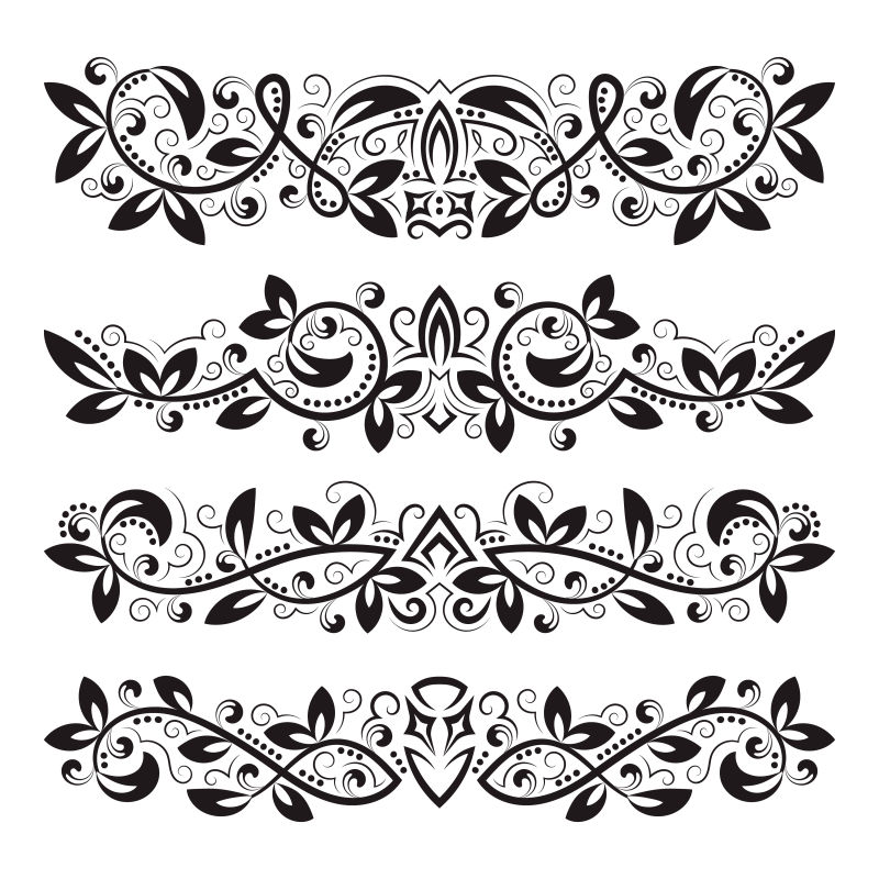 复古的装饰边框设计矢量插图