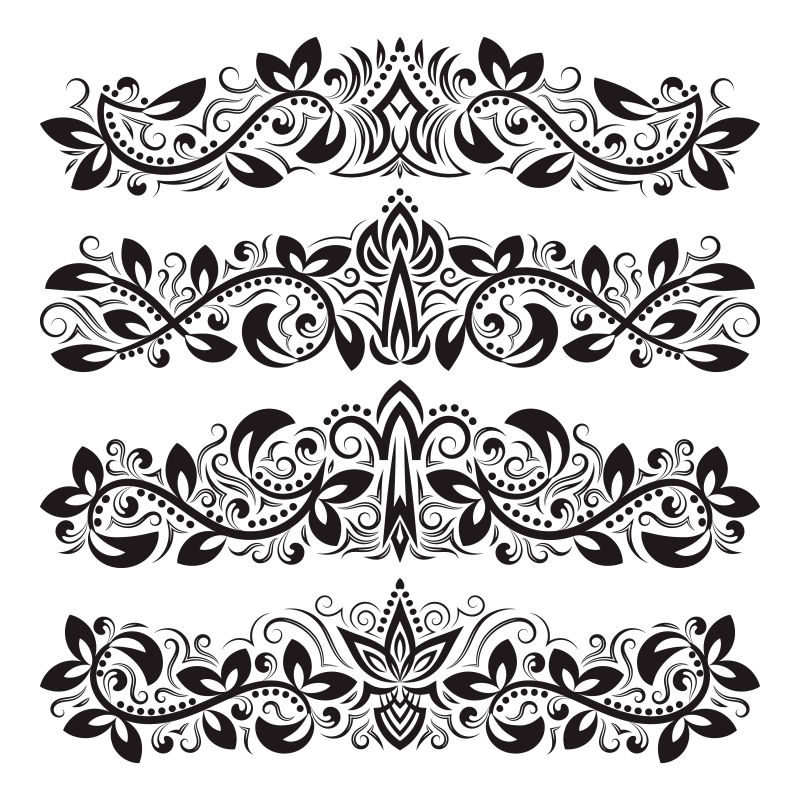 老式装饰纹理设计矢量图