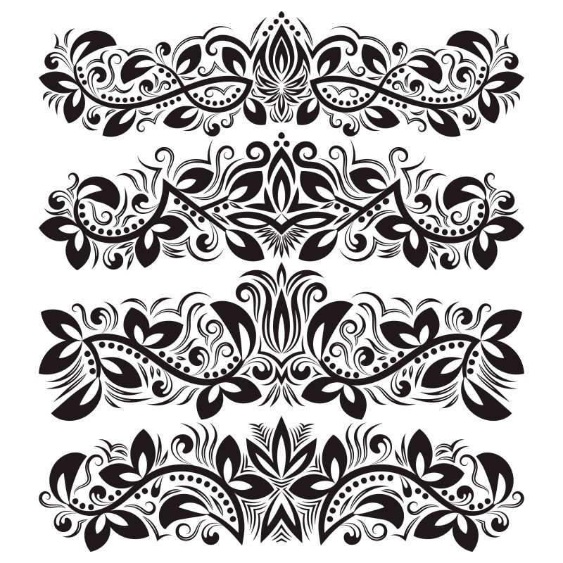 巴洛克风格装饰边框矢量图