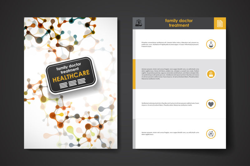 漂亮的设计与布局的矢量小册子